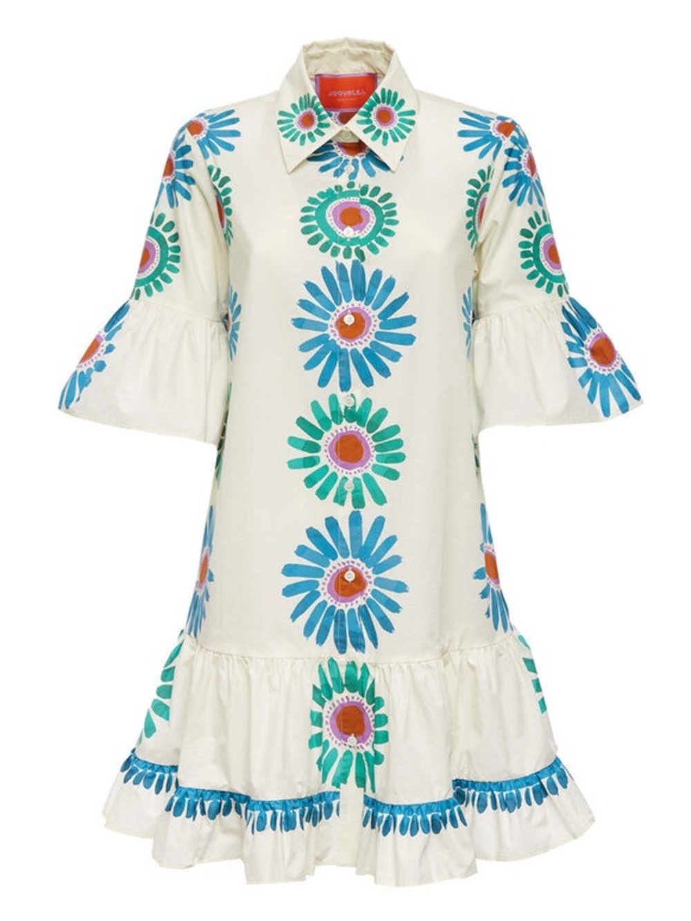 LA DoubleJ Choux Daisy  Cream Mini Dress